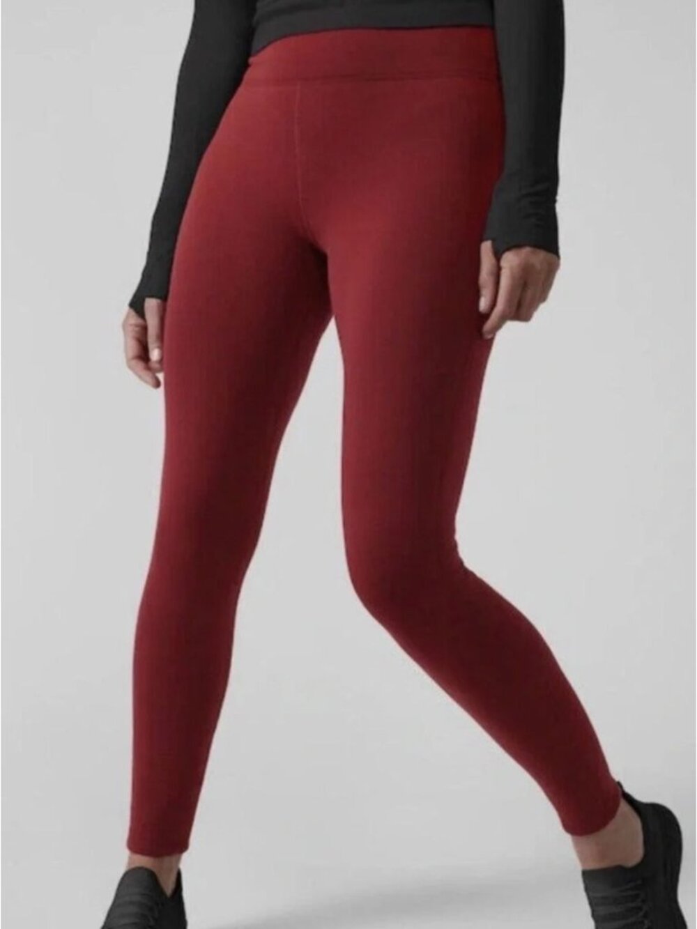 ATHLETA polartech altitude leggings in antique burgundy size M
